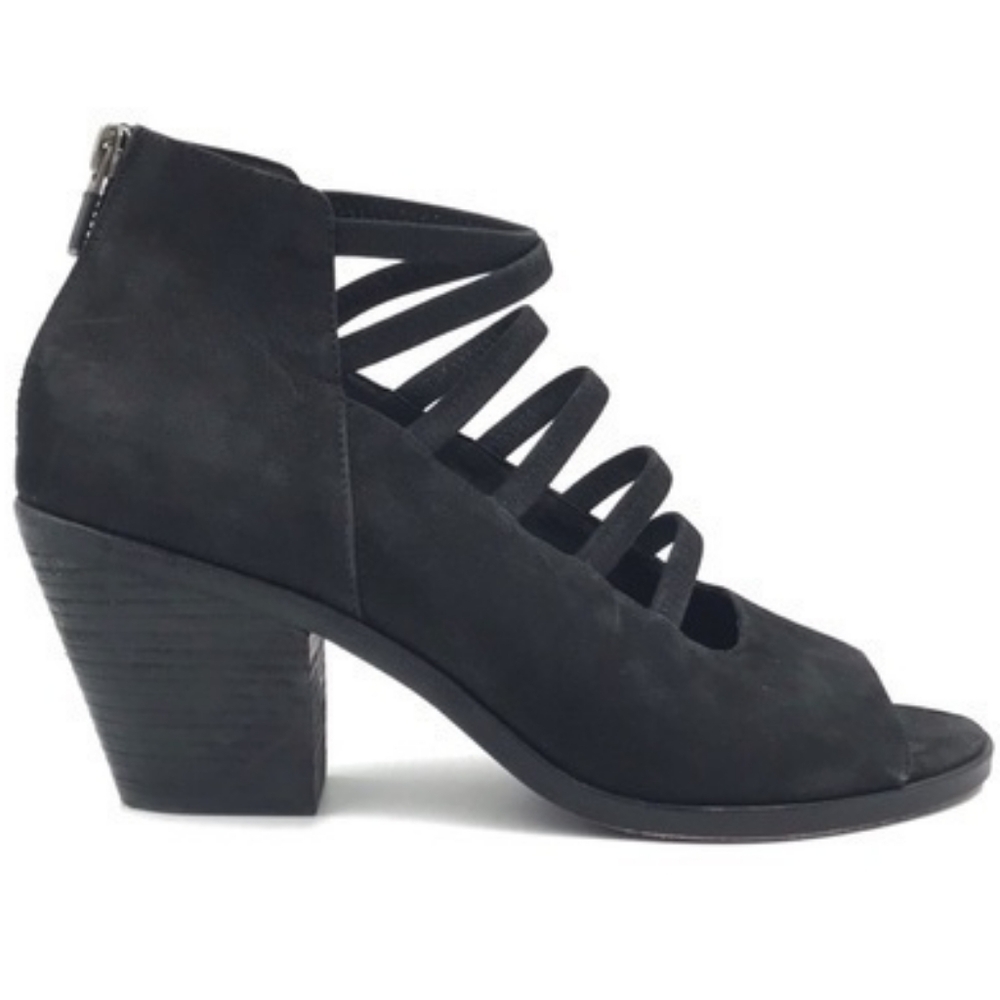 Eileen Fisher James Caged Open Toe Zip Back Booties 6.5 NEW